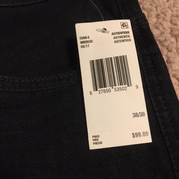 Men's Buffalo David Bitton  Dark Denim Jeans  NWT  Size 38 x 30  Slim Straight - Picture 6 of 13